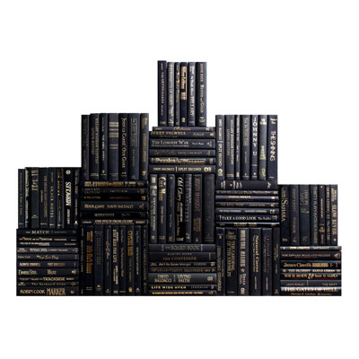 Modern Black & Gold Book Wall