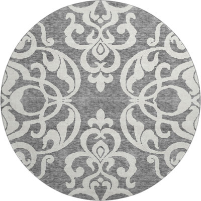 Premium Machine Washable Prisco Gray Rug