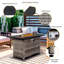 24.8'' H x 43'' W Stainless Steel Propane Outdoor Fire Pit Table with Cover