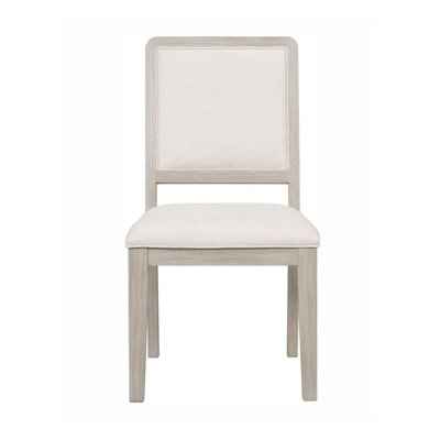 Giva Dining Side Chair Set Of 2, Rattan Design, Natural Brown Wood