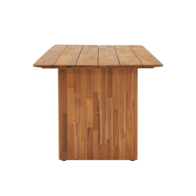Wenonah Outdoor Acacia Wood Dining Table