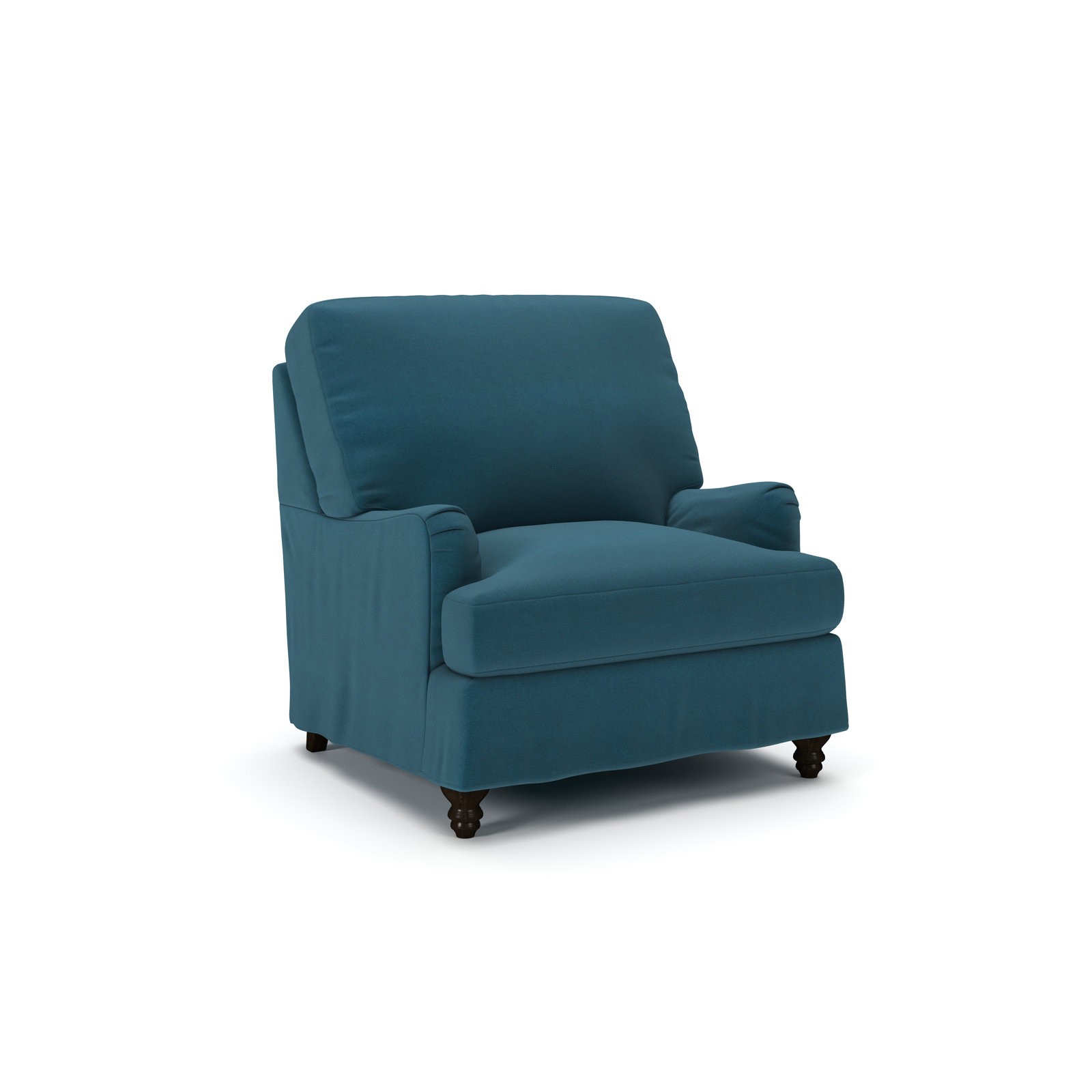 Walters Slipcovered Armchair, Bayou Midnight Canvas