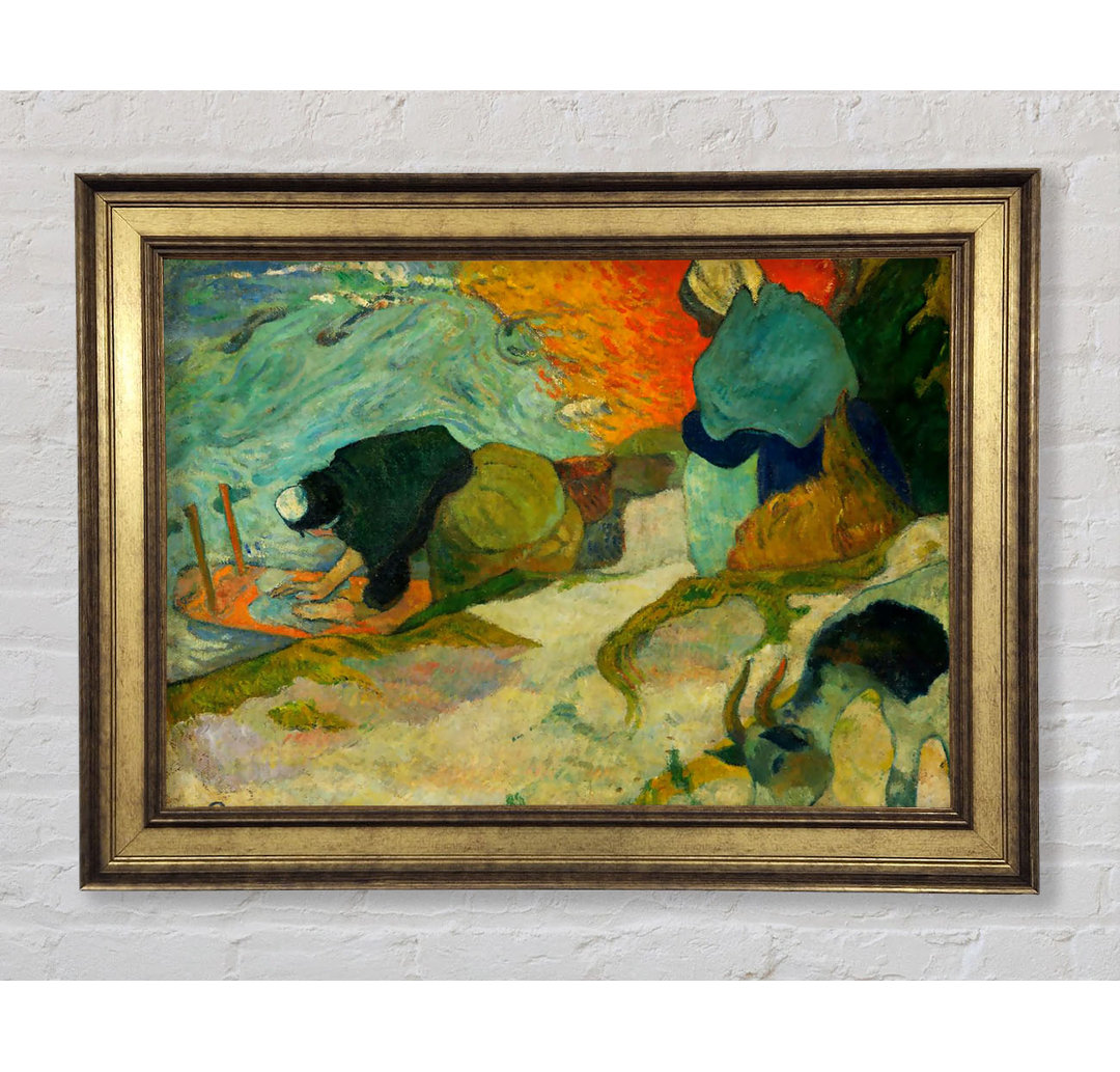 Gauguin Wäscherinnen in Arles - Einzelner Bilderrahmen Kunstdrucke