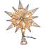10-Light 12-Point Capiz Star and Center Gem Tree Topper