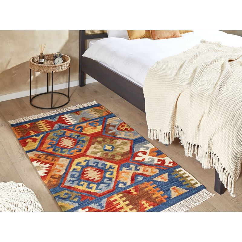 Biagi Southwestern Wool Hand Woven Area Rug, Rectangle 80 x 150cm