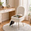 Tabouret de coiffeuse moderne avec dossier - Grand repose-pieds carré avec rangement caché - Revêtement en molleton doux et doux - Capacité de 280 lb - Parfait pour la chambre à coucher ou le salon - Blanc, grand, molleton doux
