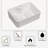 16"X12" White Ceramic Rectangular Vessel Bathroom Sink