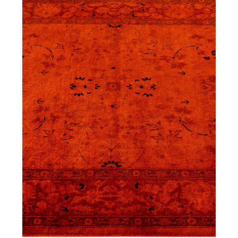 Overdyed One-of-a-Kind 3' 0" X 8' 7" Hand Knotted Area Rug