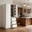 Armoire de cuisine moderne 2 pièces avec tiroirs et porte, armoire de rangement autoportante ultra brillante avec tablettes