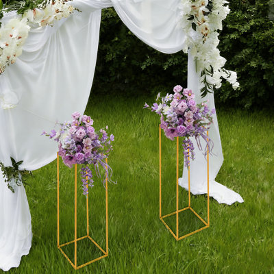 2 PCS Gold Iron Wedding Flower Stands