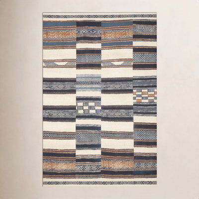 Oniel Geometric Machine Woven Area Rug