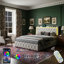 European Double & King Velvet Ottoman Bed With LED Storage Headboard, Frame With Charging Port, Beige-479244806