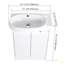 Meuble-lavabo autoportant de 23 po avec lavabo et portes à fermeture douce-126528298