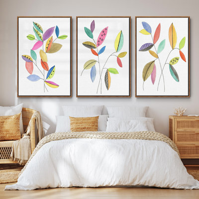 " Color Pop Leaves II " 3 - Pieces