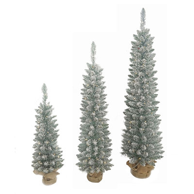 42' H Lighted Artificial Pine Christmas Tree