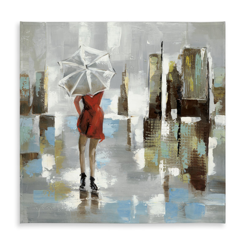 Red Dress Woman Blue Indoor/Outdoor Tablecloth for Home Decor