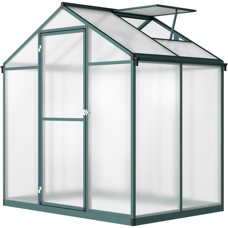Greenhouses With 24" X 23" Roof Windows Vent, Plant Garden Hot House, 48", Green