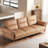 Roanoke 112.5 Inch Genuine Leather Power Reclining Sofa Dual Motor Electric Couch with USB Ports and Pillow Arms Living Room-1568498263