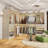Navada 90.5"-149.5" Closet System with Wooden Drawers and Shoe Racks-1495319205