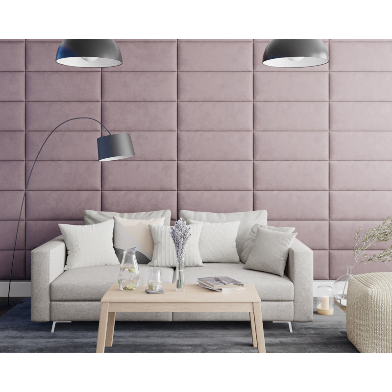 Katixa 30 cm x 75 cm Peel and Stick Upholstered Wall Paneling in Blush, Blush