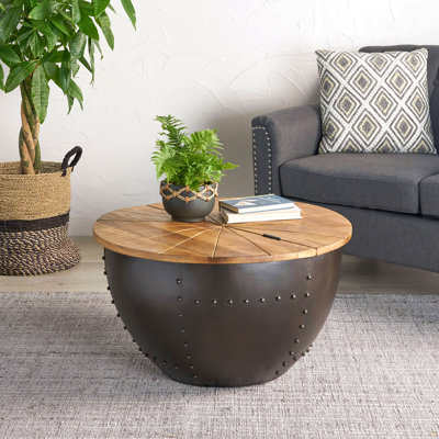 Wooden & Iron Coffee Table