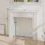 Modern Fireplace Mantel, Freestanding Fireplace Surround for Electric Fireplaces, 44.7" W x 40" H White