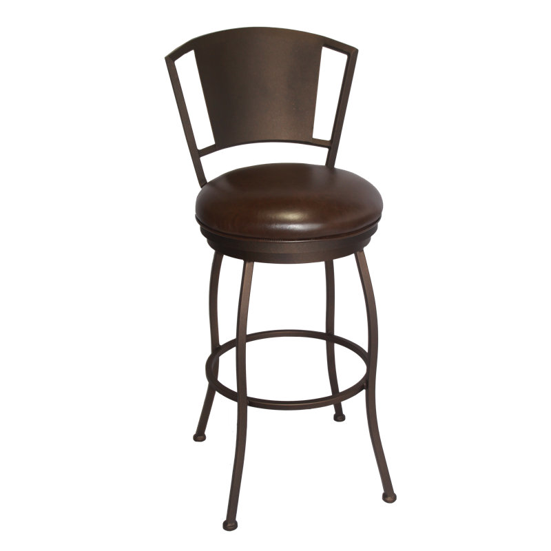 Swivel Upholstered Counter Stool with Metal Frame, Counter Stool (26" Seat Height)