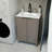 Floor Stand Bathroom Vanity Combo, Modern Cabinet Set With 2 Doors And Resin Basin Top-2018467660