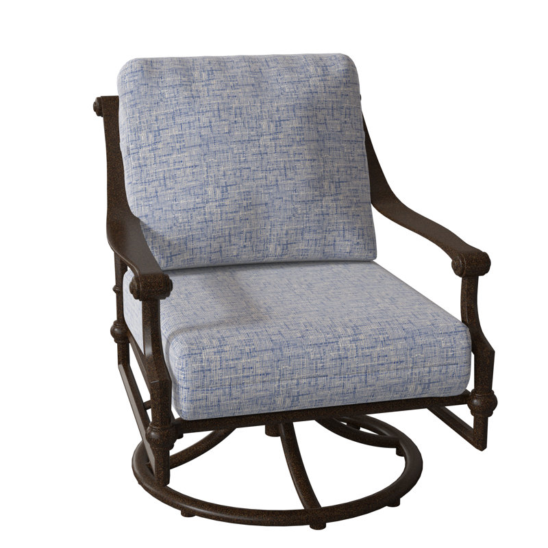 Delphi Outdoor Rocker Chair, Chestnut Brown, Canvas Bird's Eye Sunbrella® Canvas