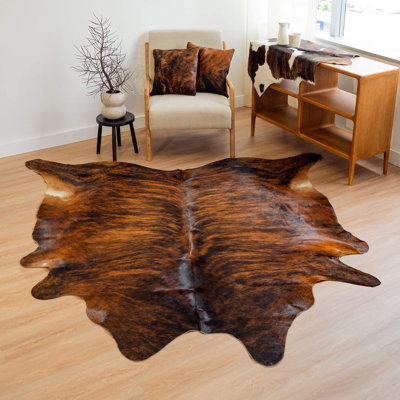 Tapis en cuir de vache Gwin Brindle