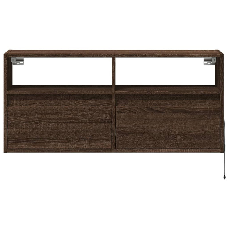 Dallton Unfinished TV Stand, Brown Oak, 100cm