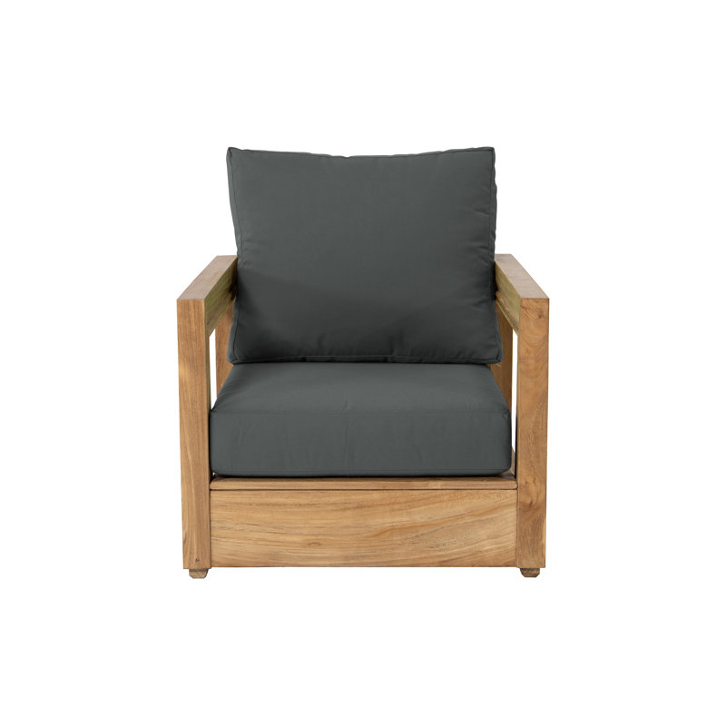 Chatsworth Outdoor 6 - Piece Teak Conversation Set, Coal