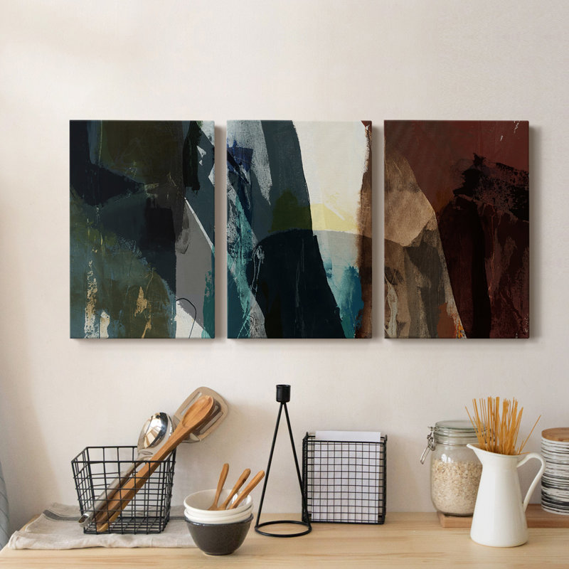 35_Obscure Abstract VII - Toile tendue avec châssis de qualité supérieure - prête à être accrochée
