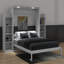 Lit escamotable double avec lumières DEL et tablettes