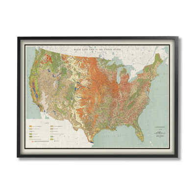 Carte rétro des États-Unis, États-Unis, 1950