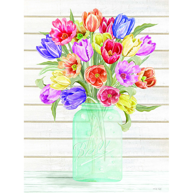 Farmhouse Tulips - Impression sur toile tendue, H 16 po x l 12 po