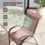 Ensemble de 4 chaises de patio d'extérieur empilables avec dossier haut et siège en filet respirant Outsunny pour l'extérieur, brun