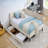 Yorvessa Modern Upholstered Velvet Platform Sofa Bed with 2 Storage Drawers, Reinforced Wood Structure for Bedroom & Living Room-129598167