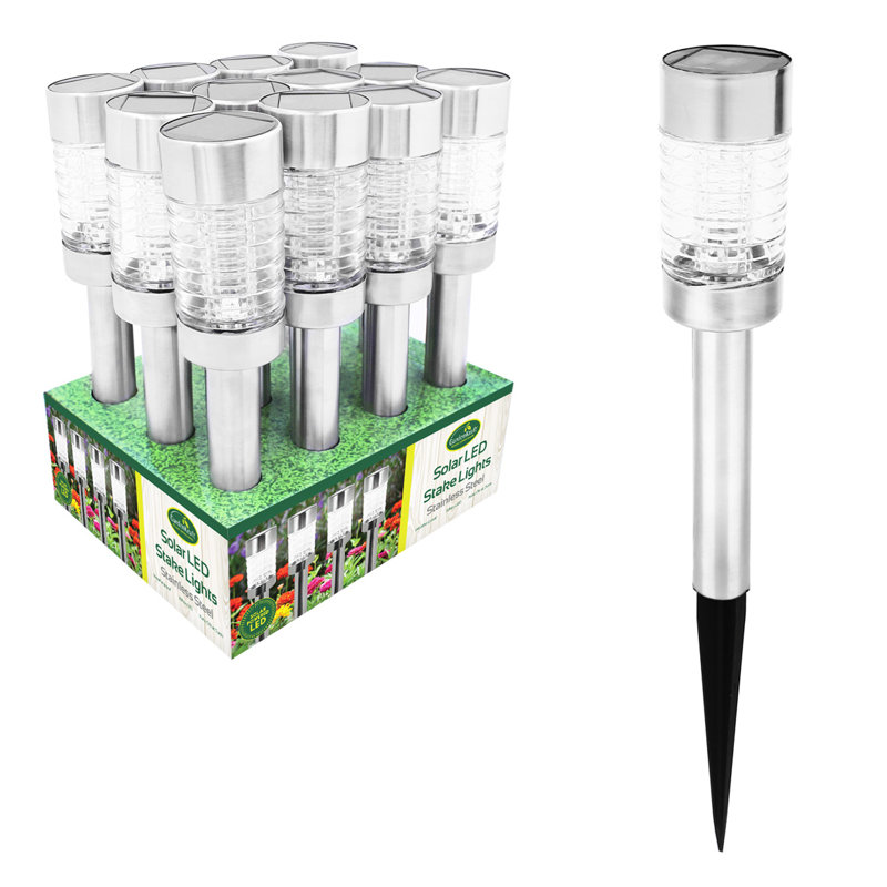 Stainless Steel Low Voltage Solar Powered Integrated LED Pathway Light Pack