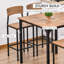 Ensemble de table de bar industriel pour 4 personnes, durable et élégant avec surface facile à nettoyer