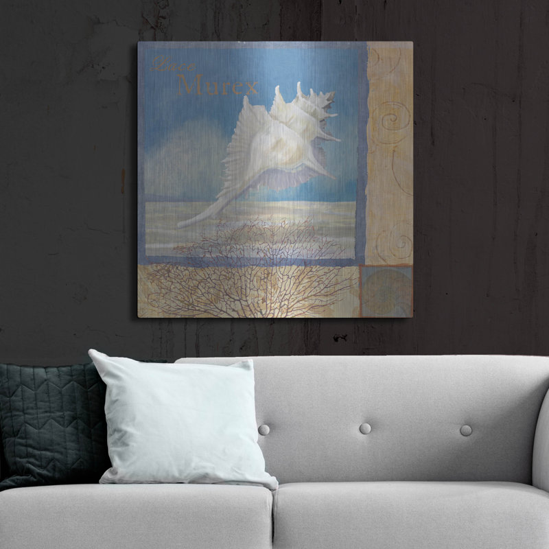  «Ocean Beauties 1» par Art Licensing Studio, art mural en métal, 36 po x 36 po, H 36 po x l 36 po