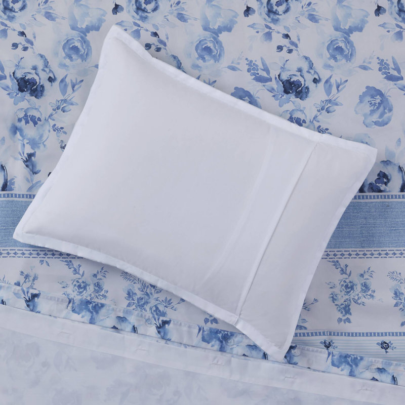 Ensemble de literie à motif floral rétro en polyester, style charmant pour la maison