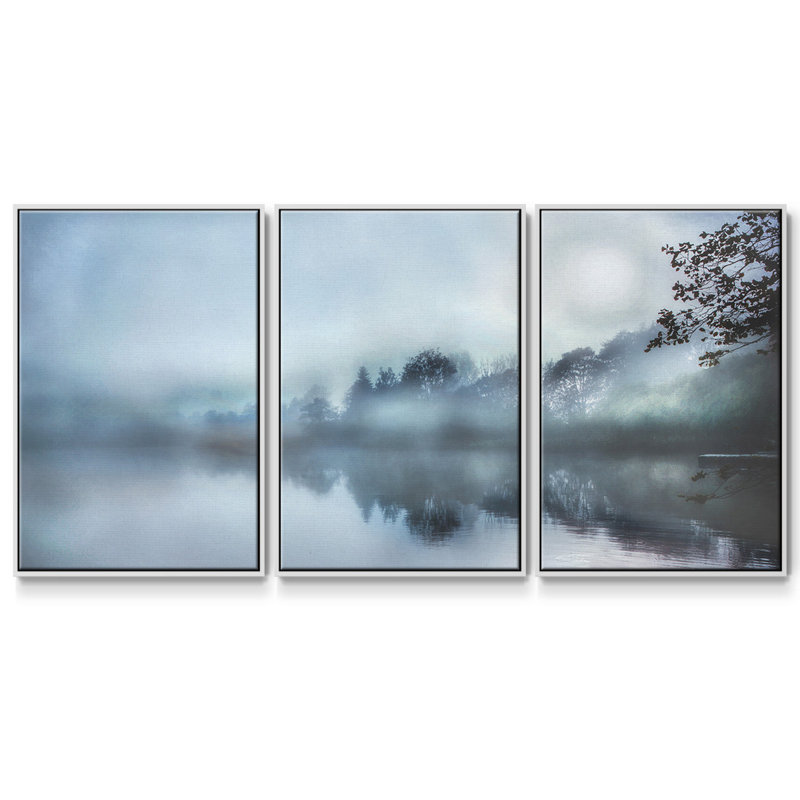 Morning Wonders, reproduction sur toile 3 pièces, H 24 po x l 48 po x P 2 po, Blanc