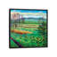 Green Meadows Fields Foggy Forest Hill 1 Piece Painting on Canvas-63929444-63929446