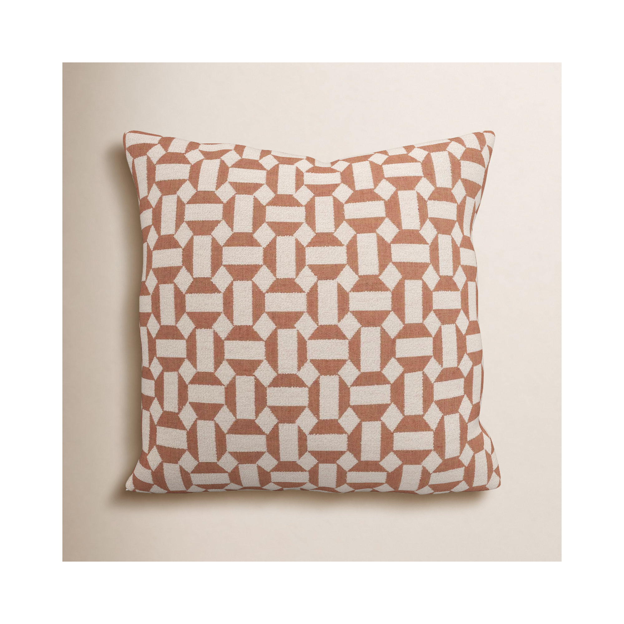Gabi Indoor/Outdoor Throw Pillow, 16 x 16 x 3, Assemble Clay