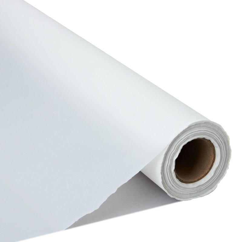 Rouleaux de nappe en plastique jetables, Blanc
