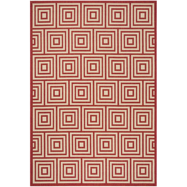 Tapis d'intérieur / extérieur à motif géométrique Linden 100 Performance