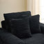 Canapé simple 42,52 pouces en velours côtelé avec un coussin décoratif et deux coussins décoratifs