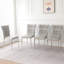 Ensemble de 4 chaises de salle à manger modernes en velours gris clair avec pieds en métal galvanisé - Siège de cuisine ergonomique rembourré pour salle à manger, chambre
