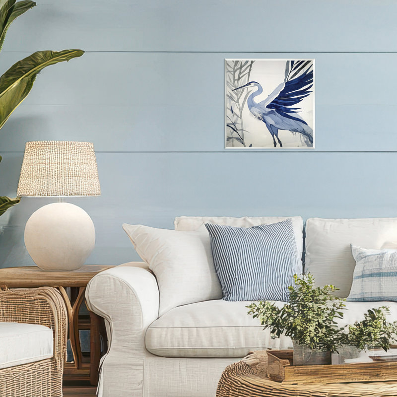 «Whimsical Blue Heron», plaque murale par Mona Grace